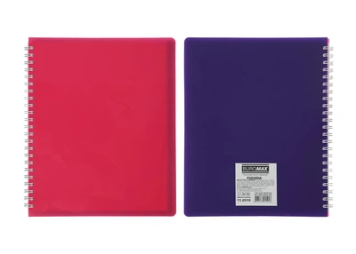 Тетрадь на пружине Buromax Fuchsia В5 96 листов в клетку пластиковая обложка разделитель (BM.2464-84)