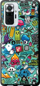 TPU чохол на Xiaomi Redmi Note 10 Pro Стикер бомбінг 1 "693b-2297-70447"