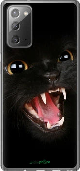 Чехол на Samsung Galaxy Note 20 Чёрная кошка "932t-2036-70447"