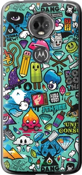 Чехол на Motorola Moto E5 Plus Стикер бомбинг 1 "693u-1412"
