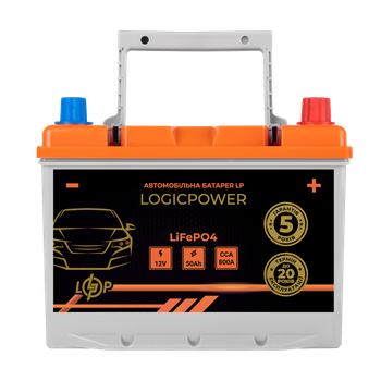 Автомобильный аккумулятор литиевый LP LiFePO4 12V - 50 Ah (+ справа) BMS 800А