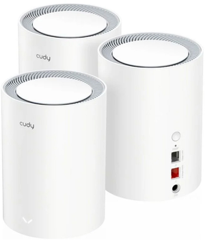 Маршрутизатор Cudy M3000 (3-Pack) MESH System WiFi6 / AX3000 / 1 Gb/s White (6971690793258)