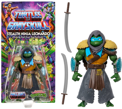 Фігурка Mattel Masters of the Universe Turtles of Grayskull Стелс Ніндзя Леонардо 14 см HTH17 (194735190324)