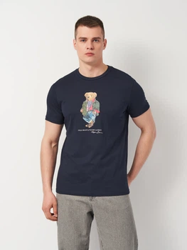 Футболка хлопковая мужская Polo Ralph Lauren 11474.4 XL Темно-синяя (smt2000000031545)