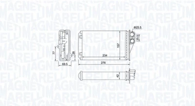 Радіатор пічки Magneti Marelli (350218461000)