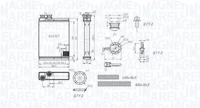 Радіатор пічки Magneti Marelli (350218486000)