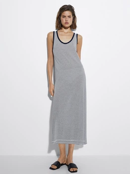 Платье миди летнее женское Massimo Dutti 6660715251c18 L Комбинированное (1000000046252)