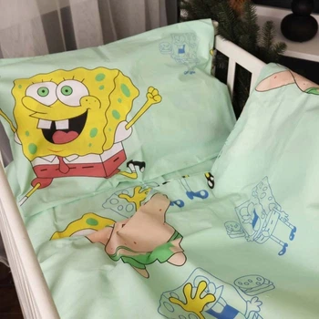Наволочка детская MirSon Kids Time 17-0688 Спанч Боб и Патрик 40х40 см Бязь (2200010252842)