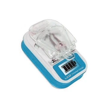 Універсальний зарядний пристрій жабка з LCD дисплеєм та USB Frog Blue
