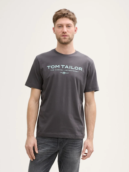 Футболка Tom Tailor Printed T-shirt S Темно-сірий 1045773-10899