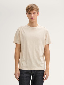 Футболка Tom Tailor Basic cotton T-shirt M Бежевий 1045627-10336