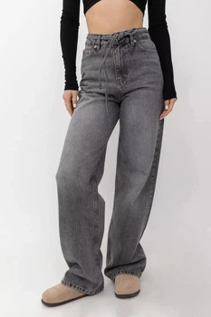 Джинси WIDE LEG з поясом сірий WL 542 Twice 2501105425246 46