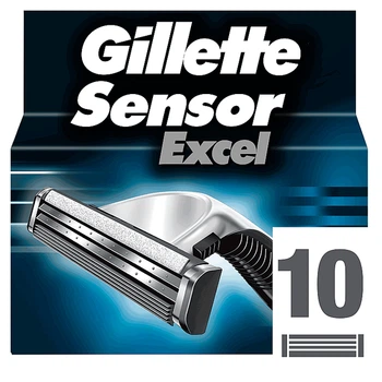Сменные кассеты для бритья Gillette Sensor Excel 10шт в упаковке (54752376)