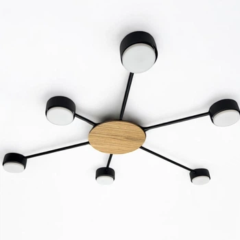 Люстра стельова SVITANOK 6хGX53 чорний LIGHT SET