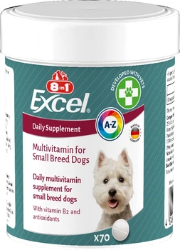 Вітаміни 8in1 Excel Multi Vitamin Small Breed для собак дрібних порід, мультивітамін, 70 шт