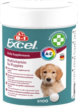Вітаміни 8in1 Excel Multi Vitamin Puppy для цуценят та молодих собак, мультивітамін, 100 шт