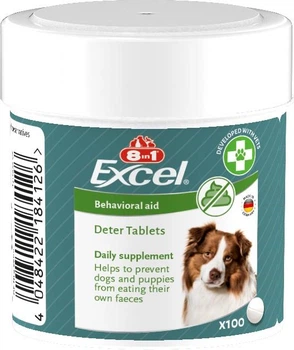 Кормовая добавка 8in1 Excel Deter для собак таблетки 100 шт (4048422124245)