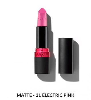 Матовая губная помада Avon «Ультра» 21 Electric Pink/ 21 Ультрарозовый