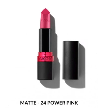 Увлажняющая матовая губная помада Avon «Ультра» 24 Power Pink/24 Ярко-розовый