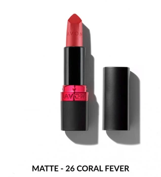 Зволожувальна матова губна помада Avon «Ультра» 26 M Coral Fever/26М Мідний корал