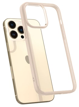 Чехол противоударный Spigen Ultra Hybrid для Iphone 14 Pro Max (6.7") Sand Beige Прозрачный ACS04819