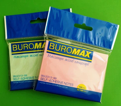 Стікери BUROMAX (BM.2313-99), 76х102мм -100 арк.кольор.