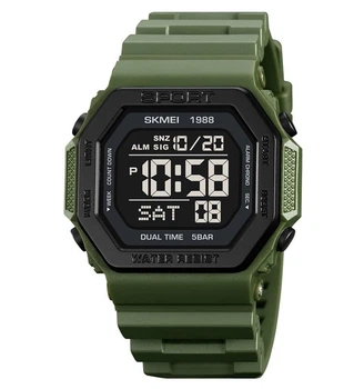 Мужские спортивные электронные часы Skmei 1988 Army Green