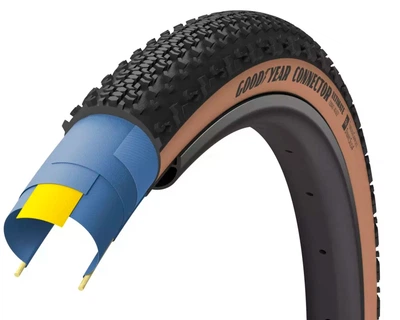 Покрышка GoodYear 700x45 45-622 Connector Ultimate Tubeless Complete Folding 120 tpi Black/Tan (1084-TIR-17-59)