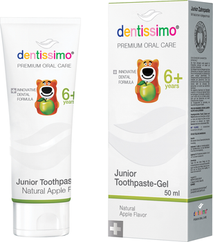 Детская зубная паста Dentissimo Junior With Apple Aroma от 6 лет 50 мл (7640162322409)
