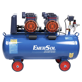 Мощный компрессор воздушный безмасляный EnerSol ES-AC885-100-4OF: ресивера 100 л, 3.36 кВт, 8 бар, вес 46.5кг