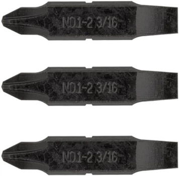 Набор Leatherman из трех двусторонних бит: отвертки №1-№2 крестовая PHILLIPS и плоская 3/16" (931024)