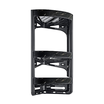 Полиця для ванної кімнати кутова чорний мармур OZER-B-010 Decor ELIF
