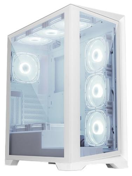 Корпус Frontier YETI White, Mid Tower, без БЖ, ATX / Micro ATX / Mini ITX, CPU - 165 мм, VGA - 390 мм, 2xUSB 2.0, 2xUSB 3.0, 1xType-C, 6x120 мм ARGB