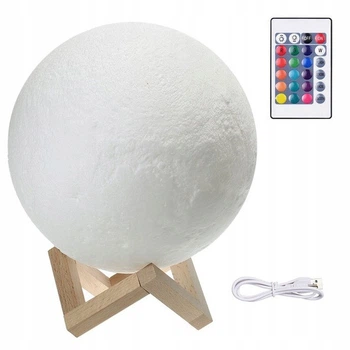 Ночник светильник лампа Луна на пульте 3D Moon Light Lamp на аккумуляторе 16 цветов