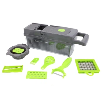 Овочерізка Veggie Slicer HA-347 подрібнювач зі змінними насадками 14 предметів в 1