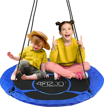 Гойдалка-гніздо 4FIZJO кругла XL 110 см Black/Blue (P-5907739316677)