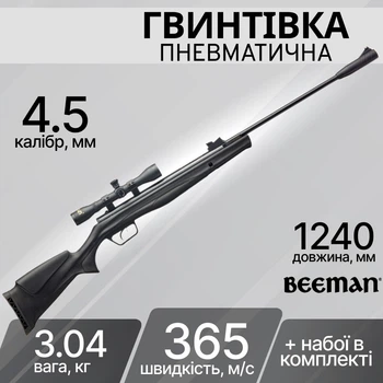 Гвинтівка пневматична Beeman Mantis GR 4,5 мм 365 м/с ОП4х32 10616GP