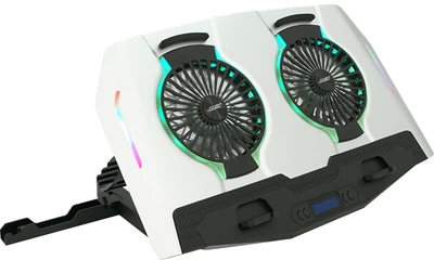 Охлаждающая подставка для ноутбука Ice Coorel N9 10-18" RGB Silver (YT35659)