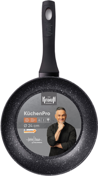 Сковорода алюминиевая Krauff Kuchen Pro с Антипригарным мраморным покрытием 24 см (25-45-230)