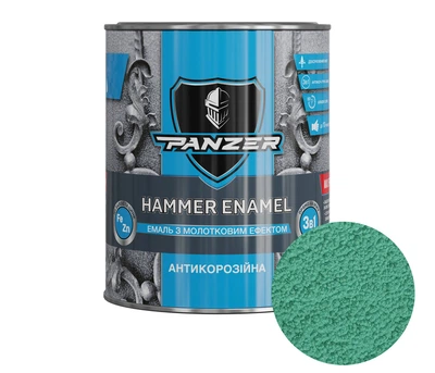 Емаль молоткова Зелена 2 л "3 в 1" HAMMER ENAMEL PANZER