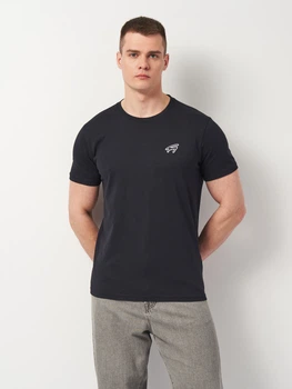 Футболка бавовняна чоловіча Tommy Hilfiger 11440.3 L Темно-синя (smt2000000027128)