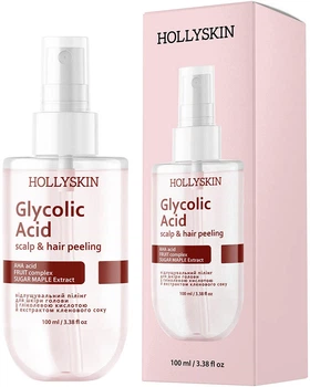 Відлущувальний пілінг для шкіри голови Hollyskin Glycolic Acid з гліколевою кислотою й екстрактом кленового соку 100 мл (4820200413235)