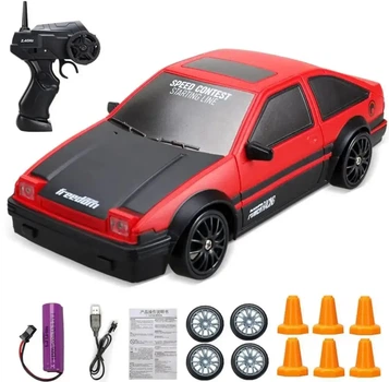 Машинка для дрифта на радиоуправлении 1:24 Toyota AE86 Sprinter Trueno 4WD, красная