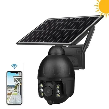 Уличная поворотная IP-камера Sectec ST-588-3M-4G-EU Black с сим-картой и солнечной панелью