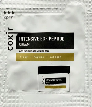 Пробник Інтенсивний антивіковий крем для обличчя з пептидами та EGF Coxir Intensive EGF Peptide Cream Pouch, 2 мл