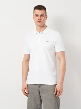 Поло длинное мужское Calvin Klein Jeans 11484 2XL Белое (smt2000000033006)