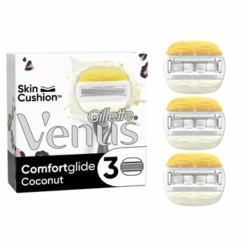Змінні картриджі для гоління (леза касети) жіночі Venus ComfortGlide With Olay с кокосом 3 шт