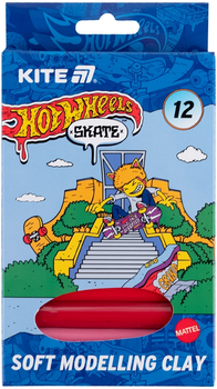 Пластилін восковий Kite Hot Wheels Skate 12 кольорів 200 г (HW25-086-2)
