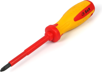 Отвертка диэлектрическая S&R 1000 В PZ 2 x 100 мм (250088353)