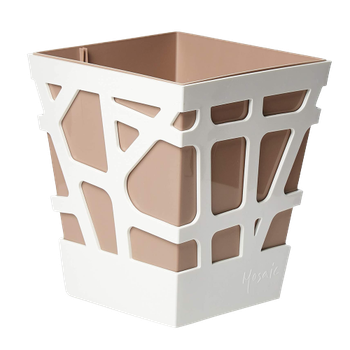 Вазон Idel Flowerbox квадратний коричневий/білий 17см (740026)